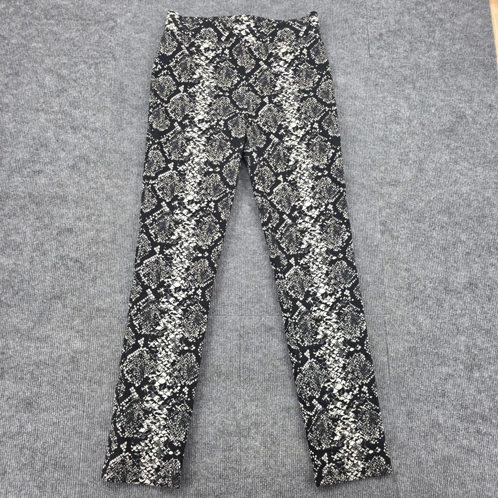 Joseph Ribkoff Snakeskin Print Slim Pants Metallic Black White Size 8 161876
